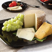 Sabert - Mozaïk Black PP 14" Square Platter with Clear Dome Lid, 25/Cs - C9314