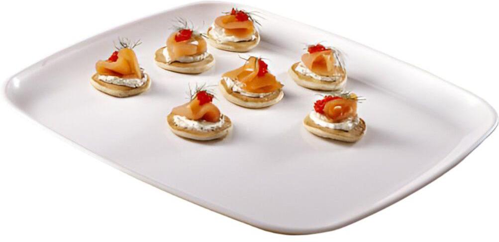 Sabert - White 16" Mozaik PP Square Platter, 25/Cs - SAB2316PP