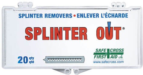Safecross - 25 Individually Wrapped Sterile Splinter Out, 20/Pk - 19182