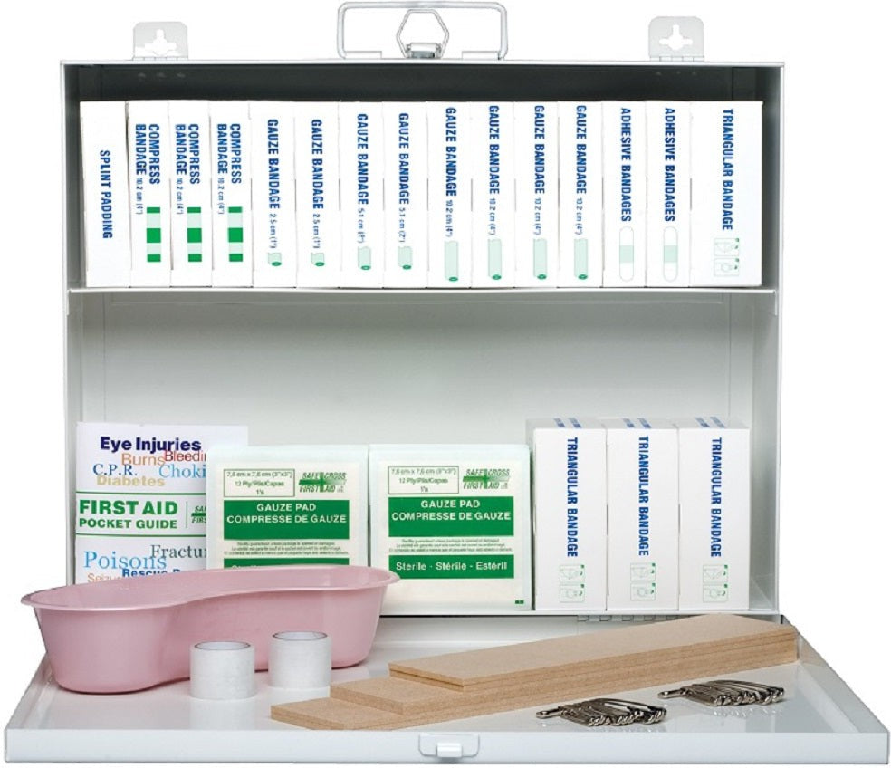 Safecross - First Aid Refill Kit 16-199 Employees with Metal Cabinet, Unitized- 020-50452