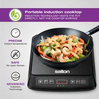 Salton - 12.9" Single Burner Portable Induction Cooktop - ID1948