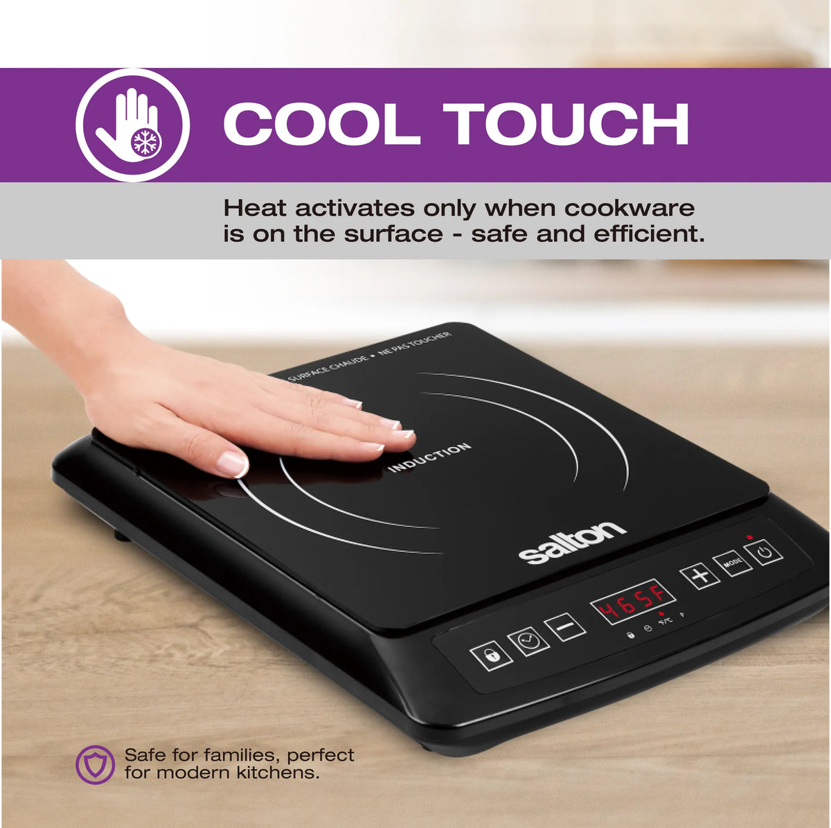 Salton - 12.9" Single Burner Portable Induction Cooktop - ID1948