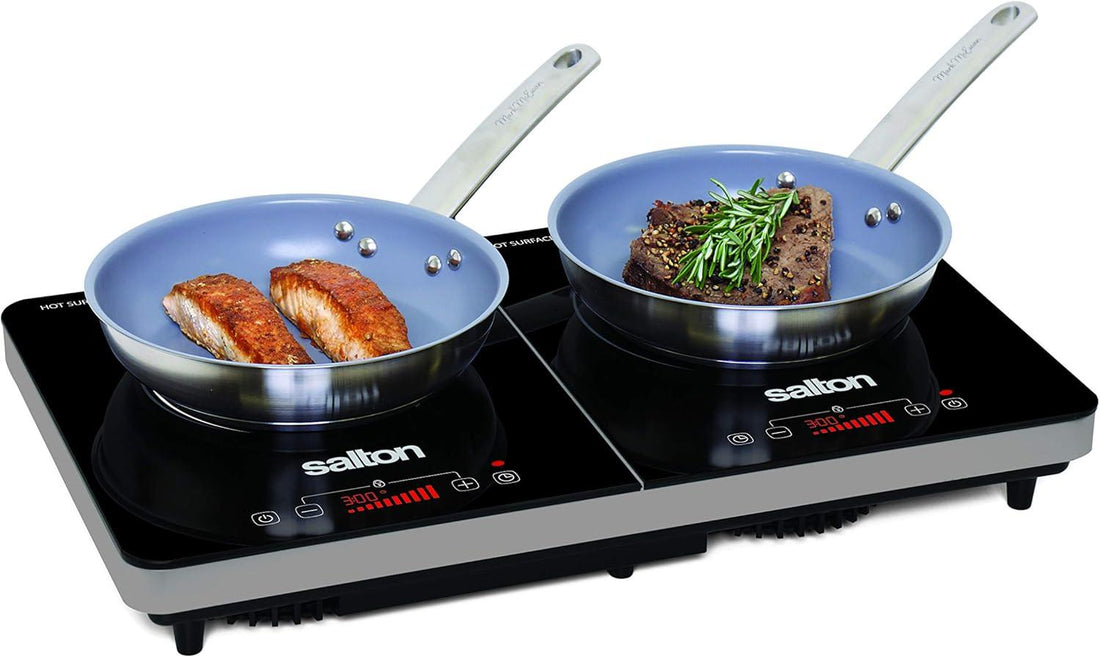 Salton - 1800 W 20" Double Induction Cooktop - ID1487