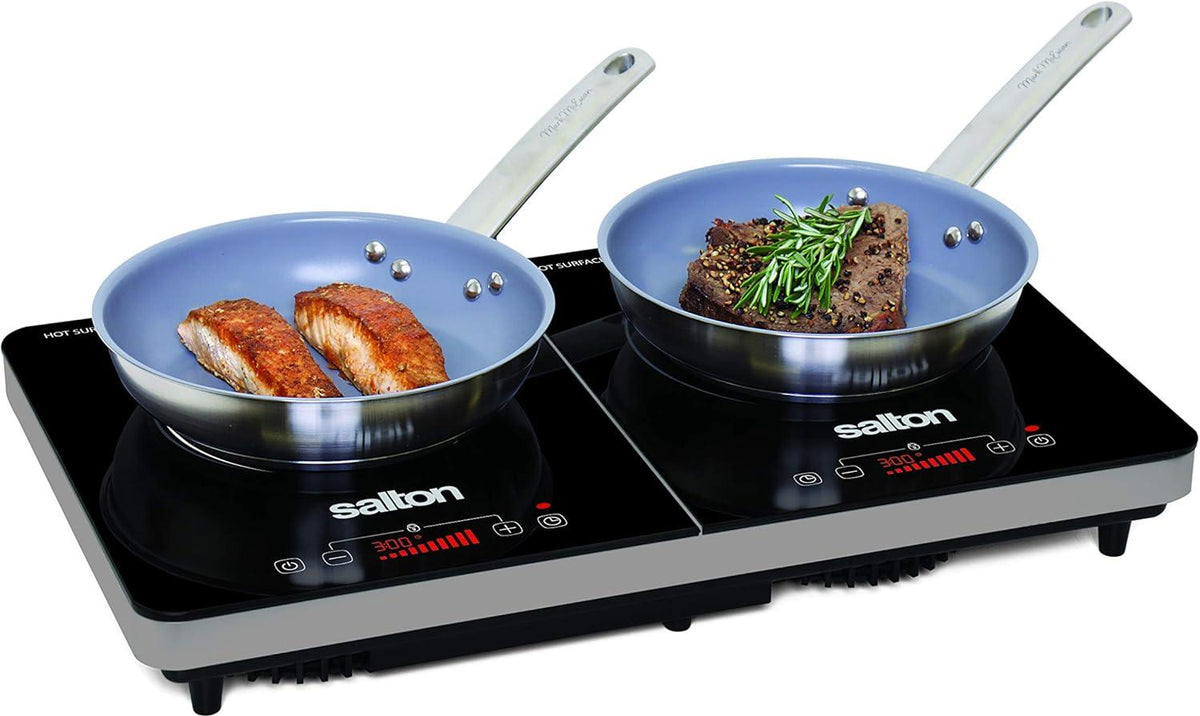 Salton - 1800 W 20" Double Induction Cooktop - ID1487