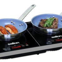 Salton - 1800 W 20" Double Induction Cooktop - ID1487
