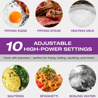 Salton - 1800 W 20" Double Induction Cooktop - ID1487