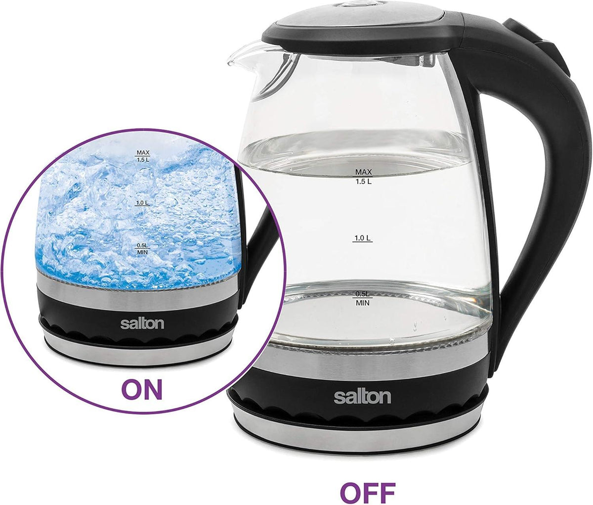 Salton - 1.5 L Cordless Electric Glass Kettle - GK1831