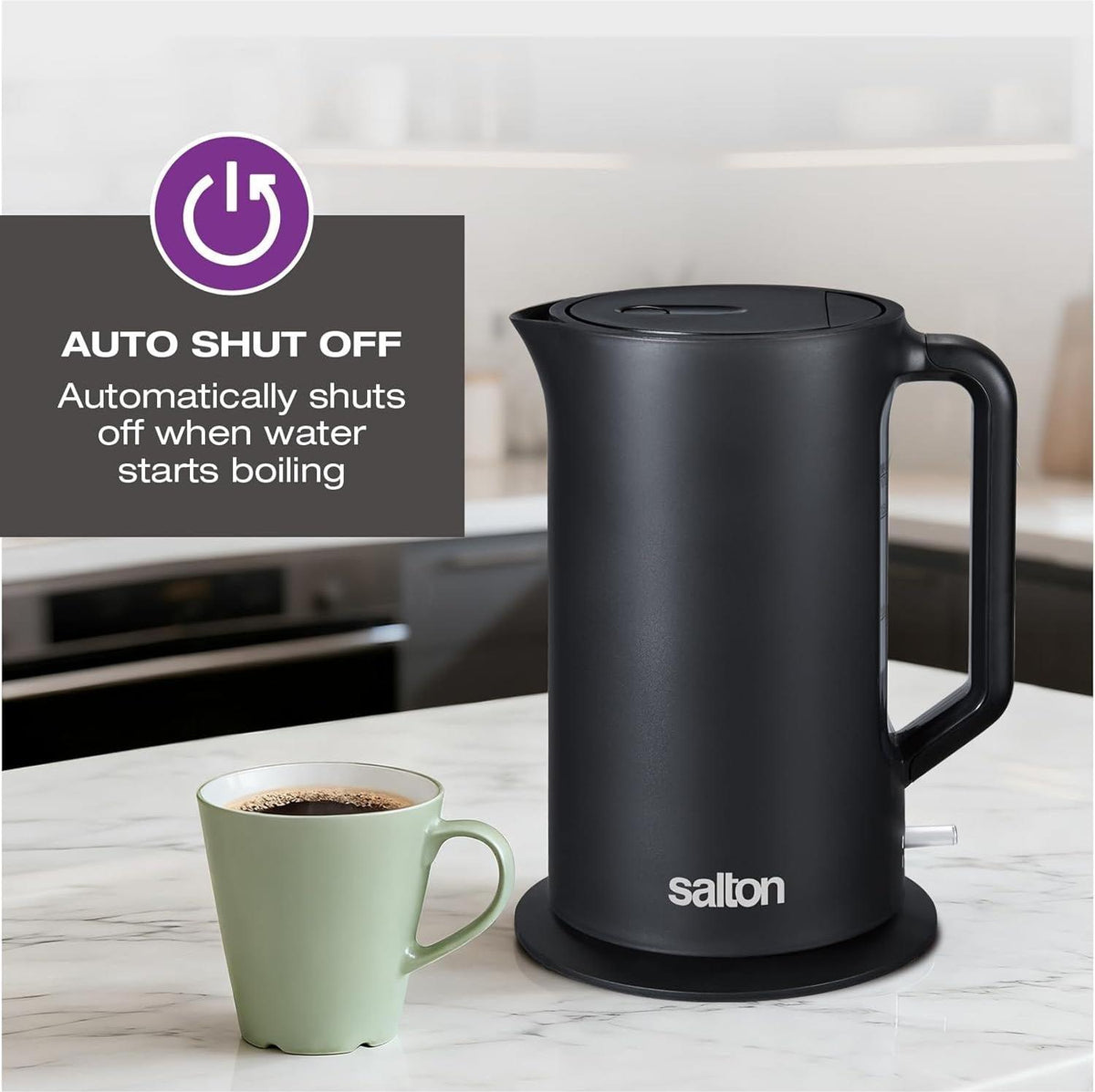 Salton - 1.7 L Black Cordless Jug Kettle - JK2178BK