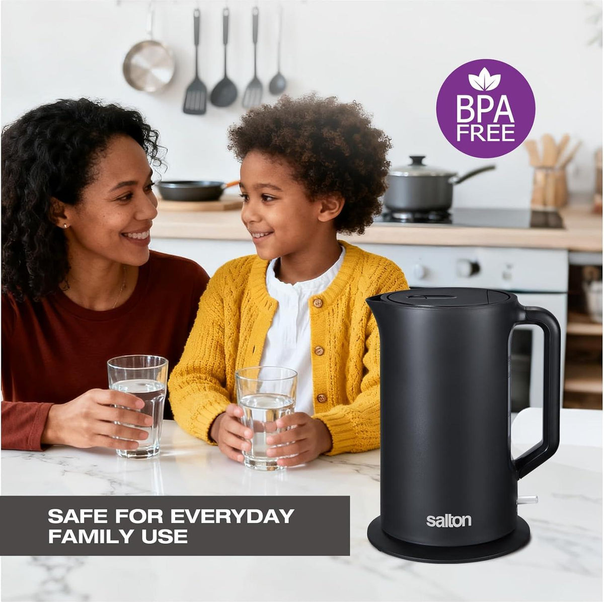 Salton - 1.7 L Black Cordless Jug Kettle - JK2178BK