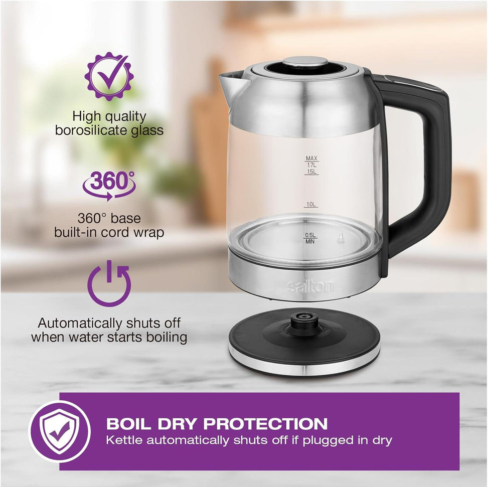 Salton - 1.7 L Temperature Control Kettle & Tea Steeper - GK1758