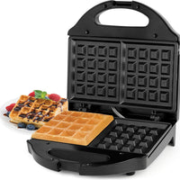 Salton - 2 Slice Belgian Waffle Maker Black - WM1075BK