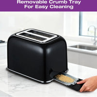 Salton - 2 Slice Smart Touch Toaster Black - ET2170
