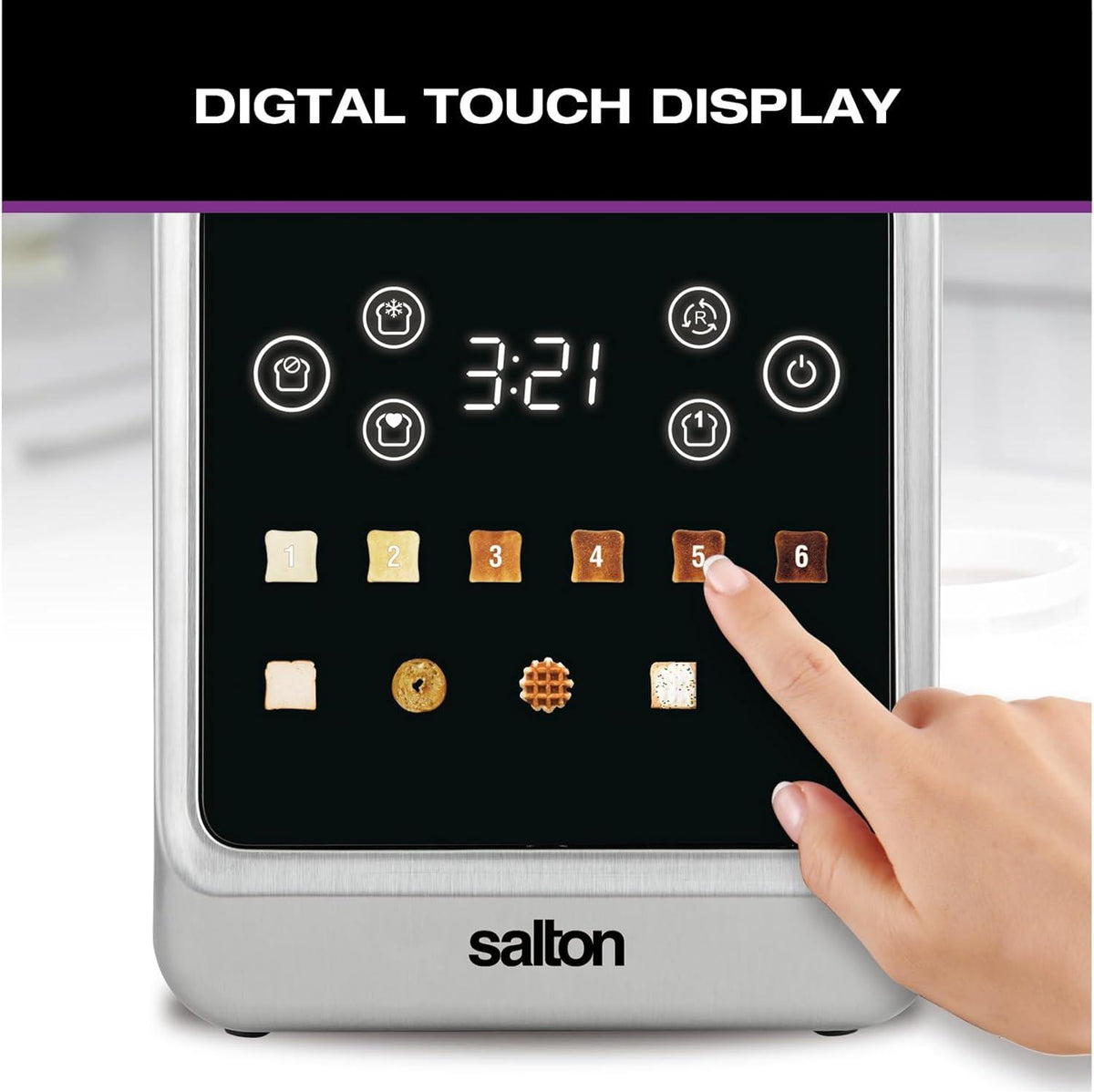 Salton - 2 Slice Smart Touch Toaster - ET2176