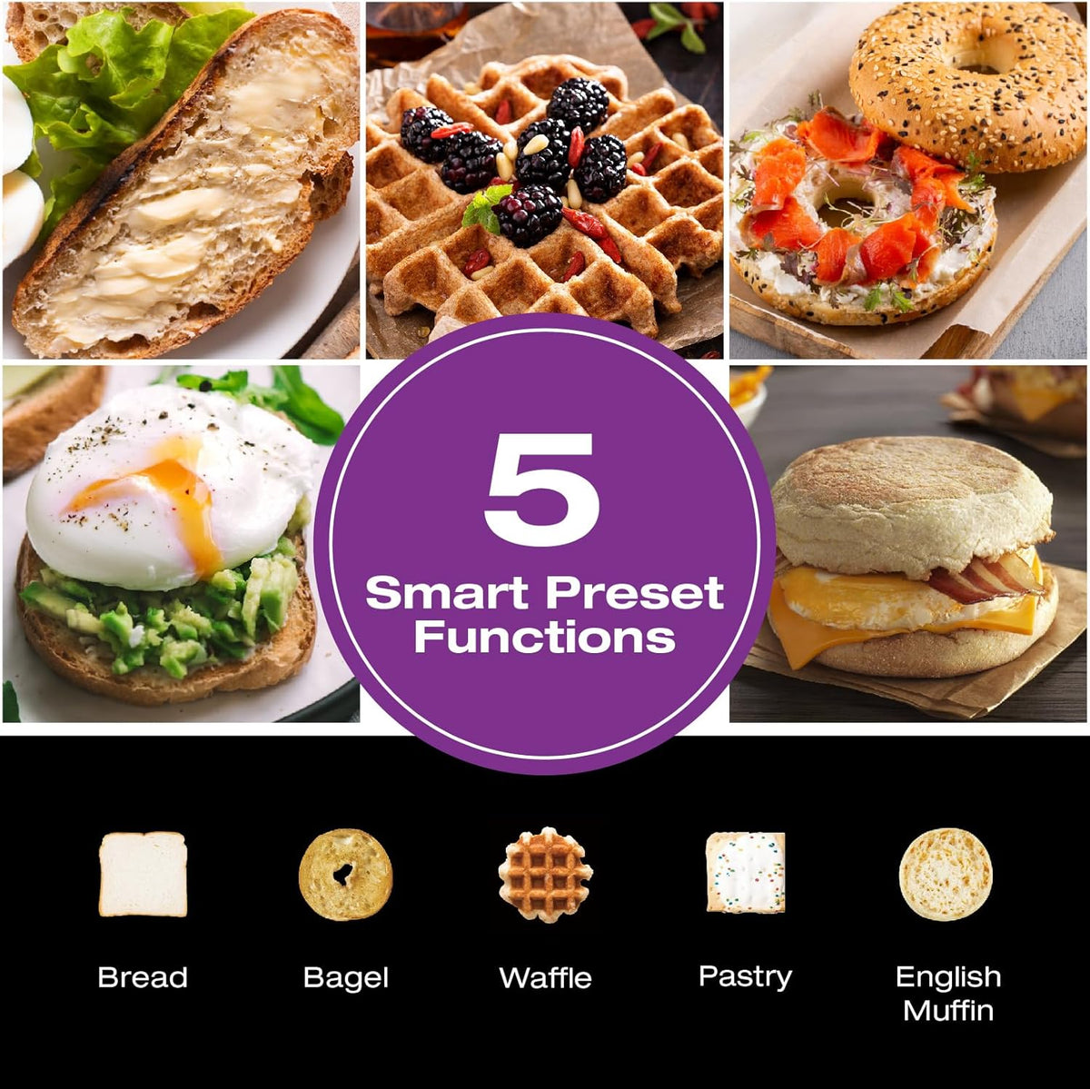Salton - 2 Slice Smart Touch Toaster - ET2176