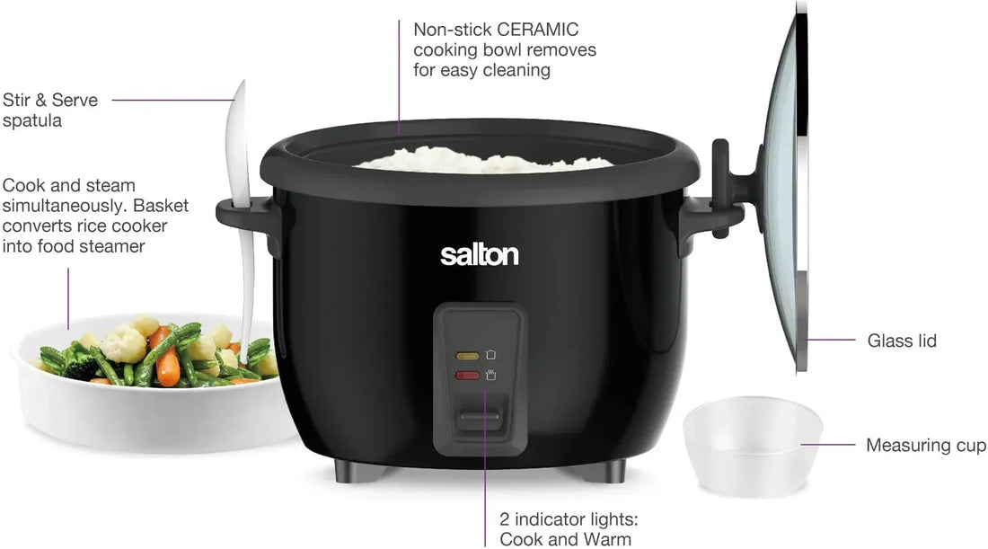 Salton - 20 Cup Automatic Rice Cooker & Steamer - RC2161