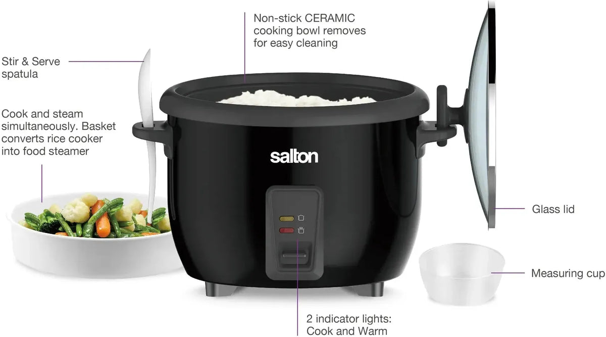 Salton - 20 Cup Automatic Rice Cooker & Steamer - RC2161