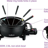 Salton - 2.8 L 8 Forks Black Fondue Set - EF2086