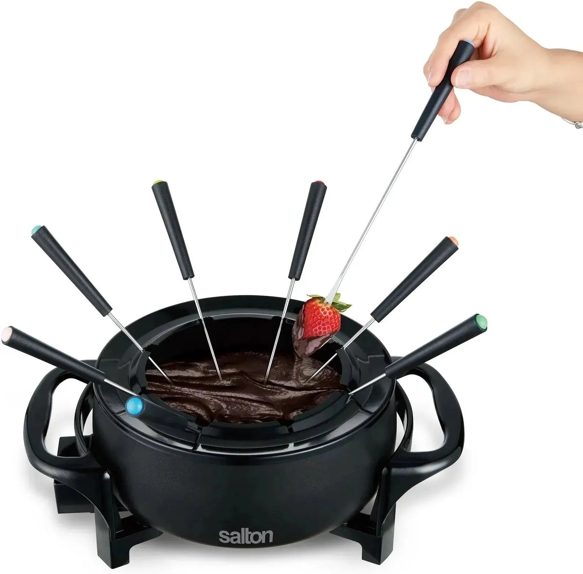 Salton - 2.8 L 8 Forks Black Fondue Set - EF2086