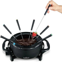 Salton - 2.8 L 8 Forks Black Fondue Set - EF2086