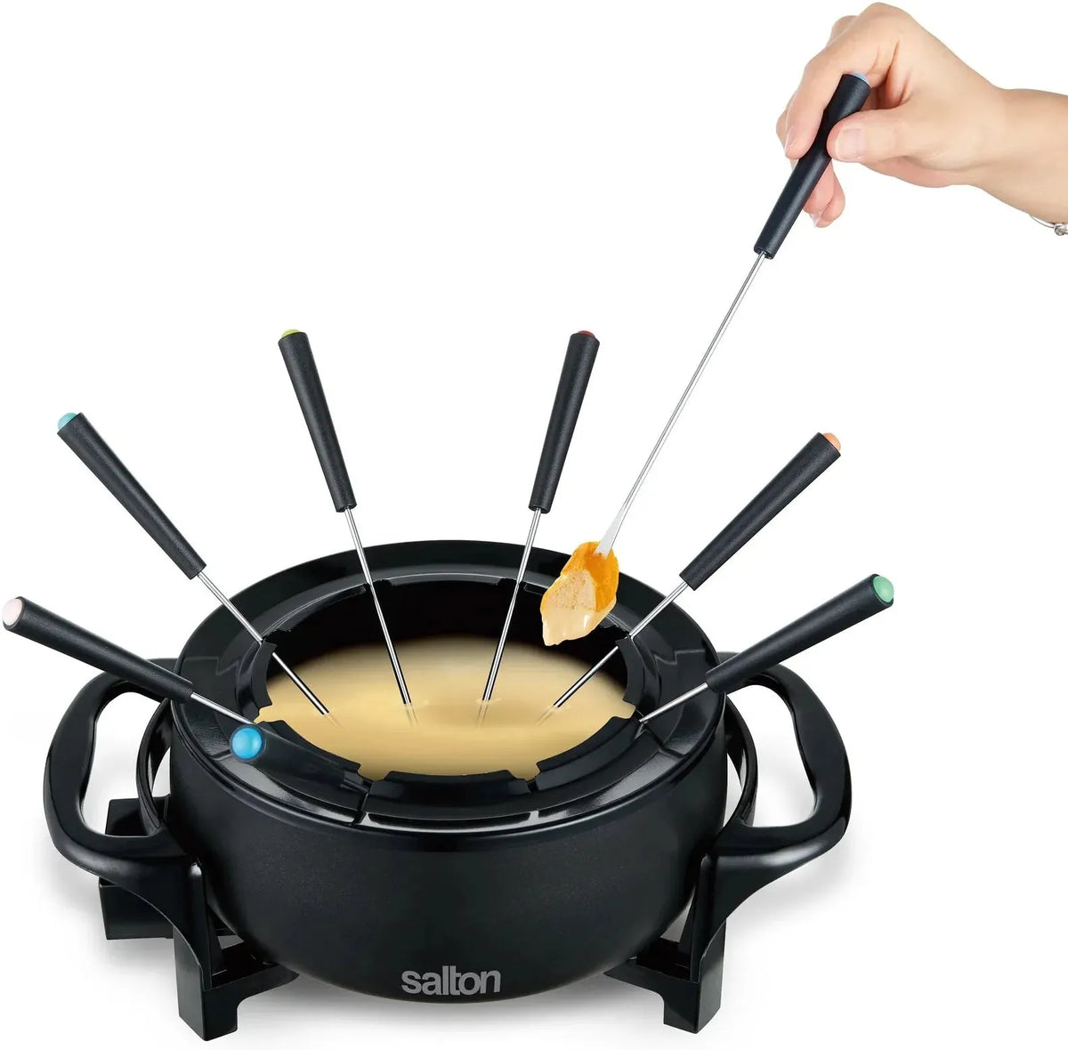 Salton - 2.8 L 8 Forks Black Fondue Set - EF2086