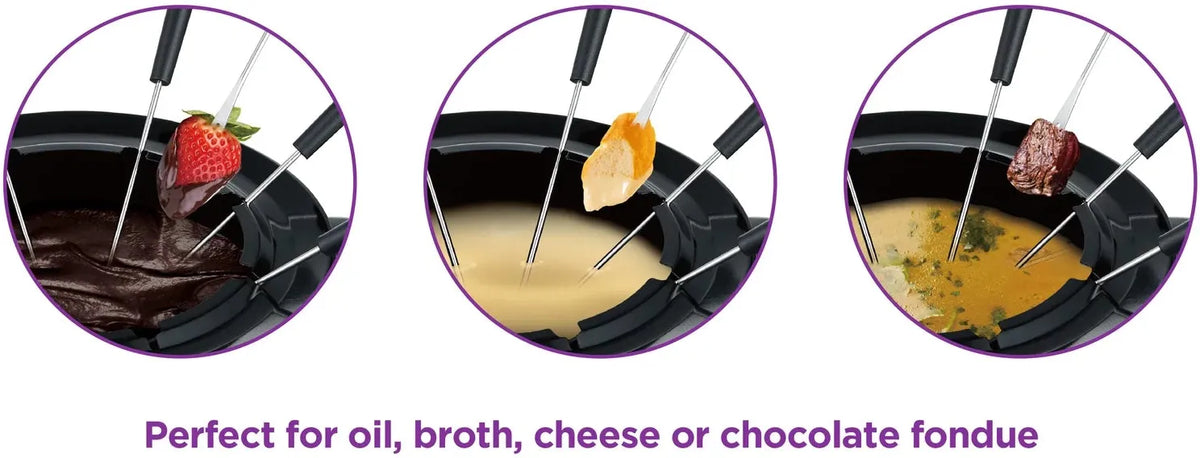 Salton - 2.8 L 8 Forks Black Fondue Set - EF2086