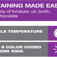Salton - 2.8 L 8 Forks Black Fondue Set - EF2086