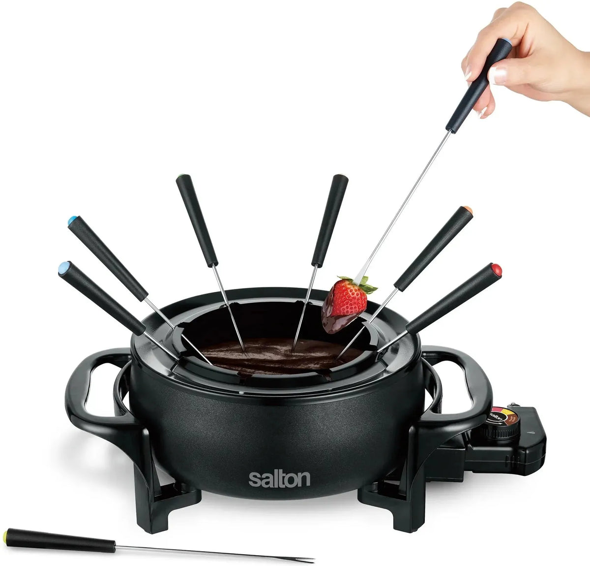 Salton - 2.8 L 8 Forks Black Fondue Set - EF2086