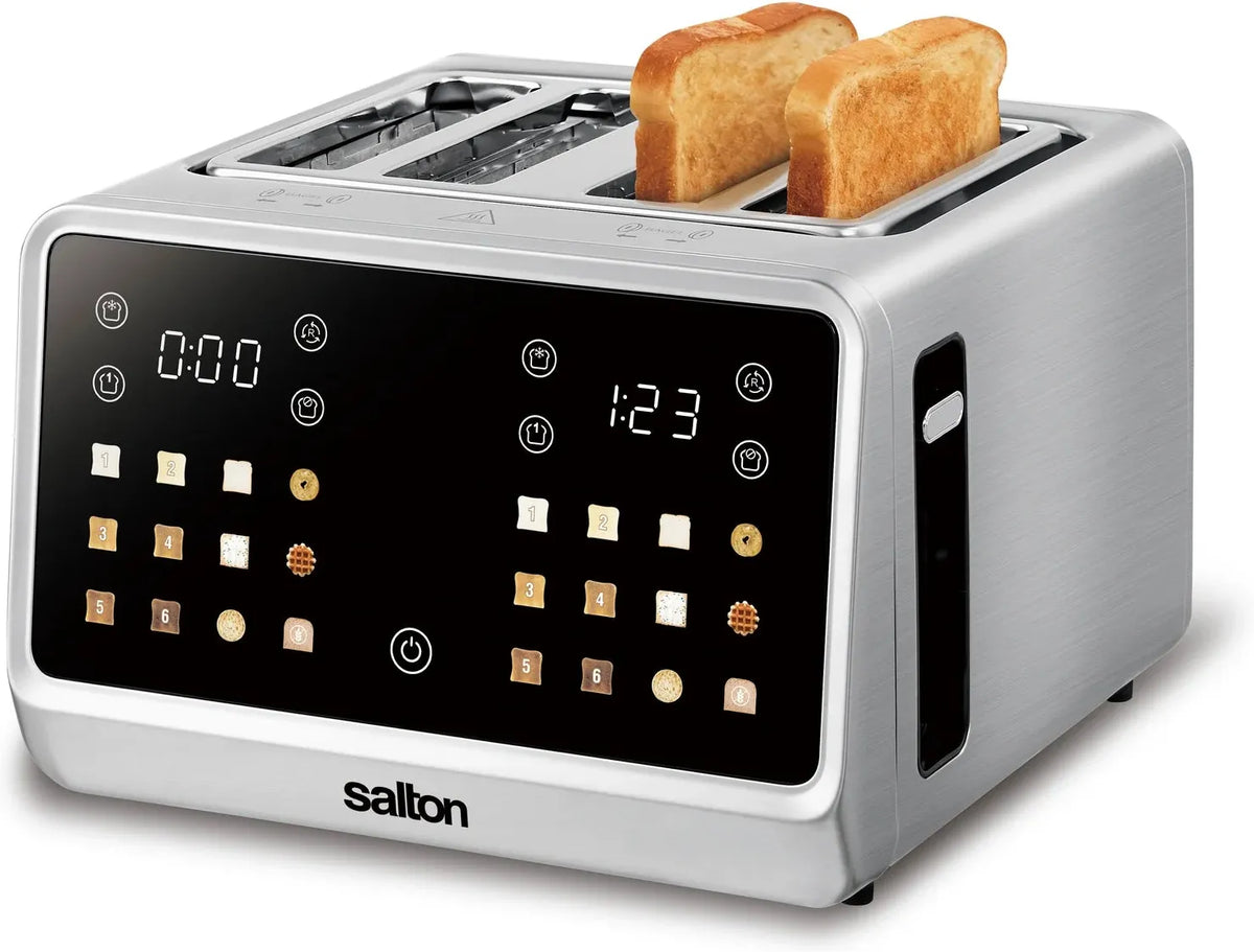 Salton - 4 Slice Long Slot Smart Touch Toaster - ET2163