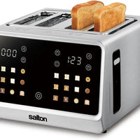 Salton - 4 Slice Long Slot Smart Touch Toaster - ET2163