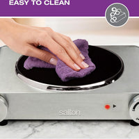 Salton - 7.4" Single Burner Portable Infrared Cooktop - HP1502