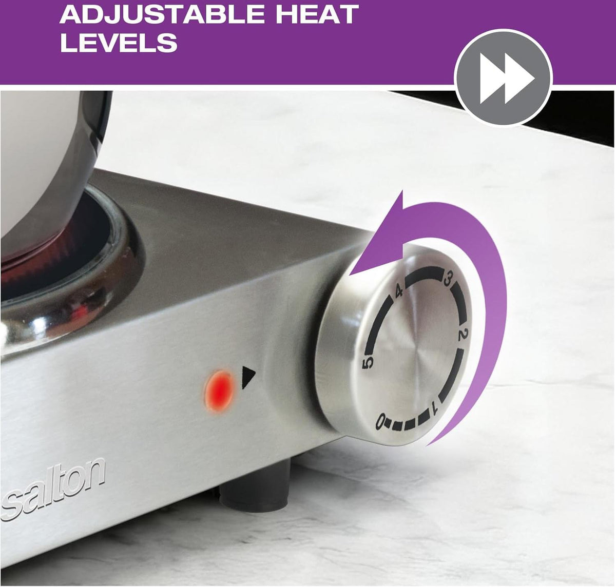 Salton - 7.4" Single Burner Portable Infrared Cooktop - HP1502