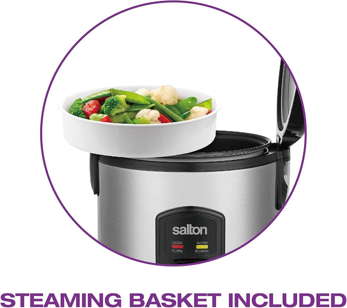 Salton - 8 Cup Automatic Rice Cooker & Steamer - RC2027