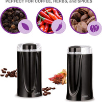 Salton - Coffee, Spice & Herb Black Electric Grinder - CG1990BK