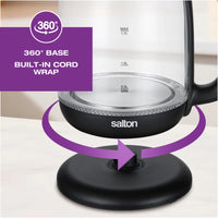 Salton - Cordless Electric 1.7 L Glass Kettle - GK2182