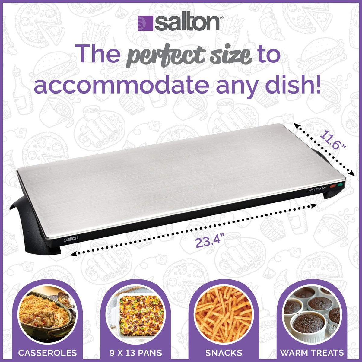 Salton - Cordless Hotray® Large Warming Tray - TWT40