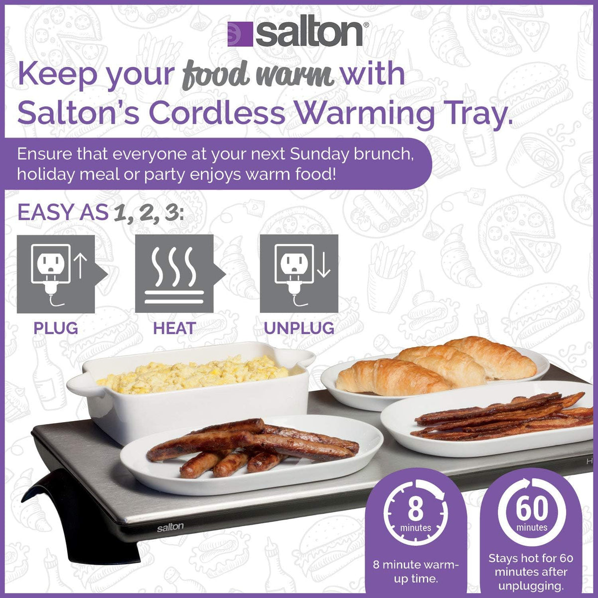 Salton - Cordless Hotray® Large Warming Tray - TWT40