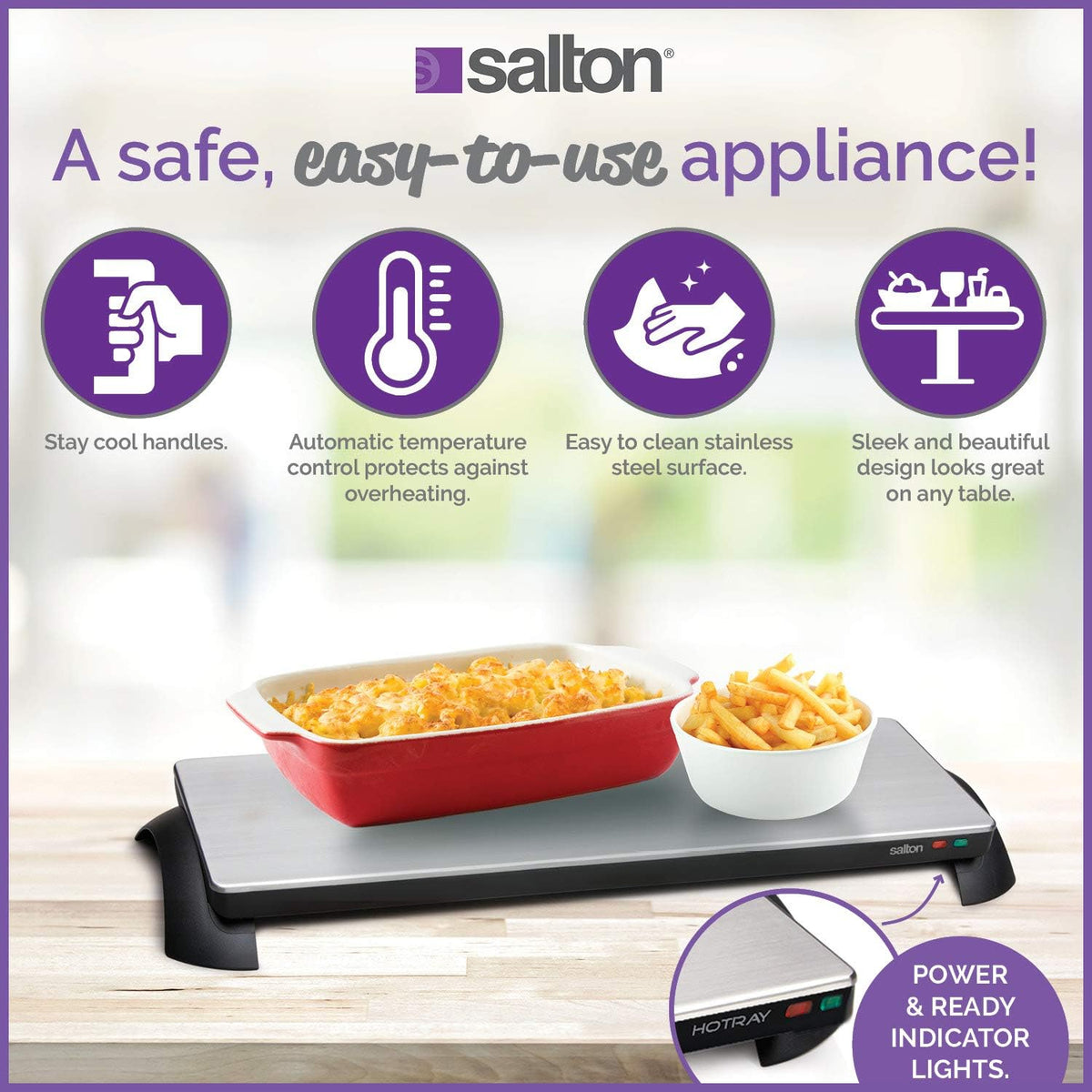 Salton - Cordless Hotray® Medium Warming Tray - TWT30