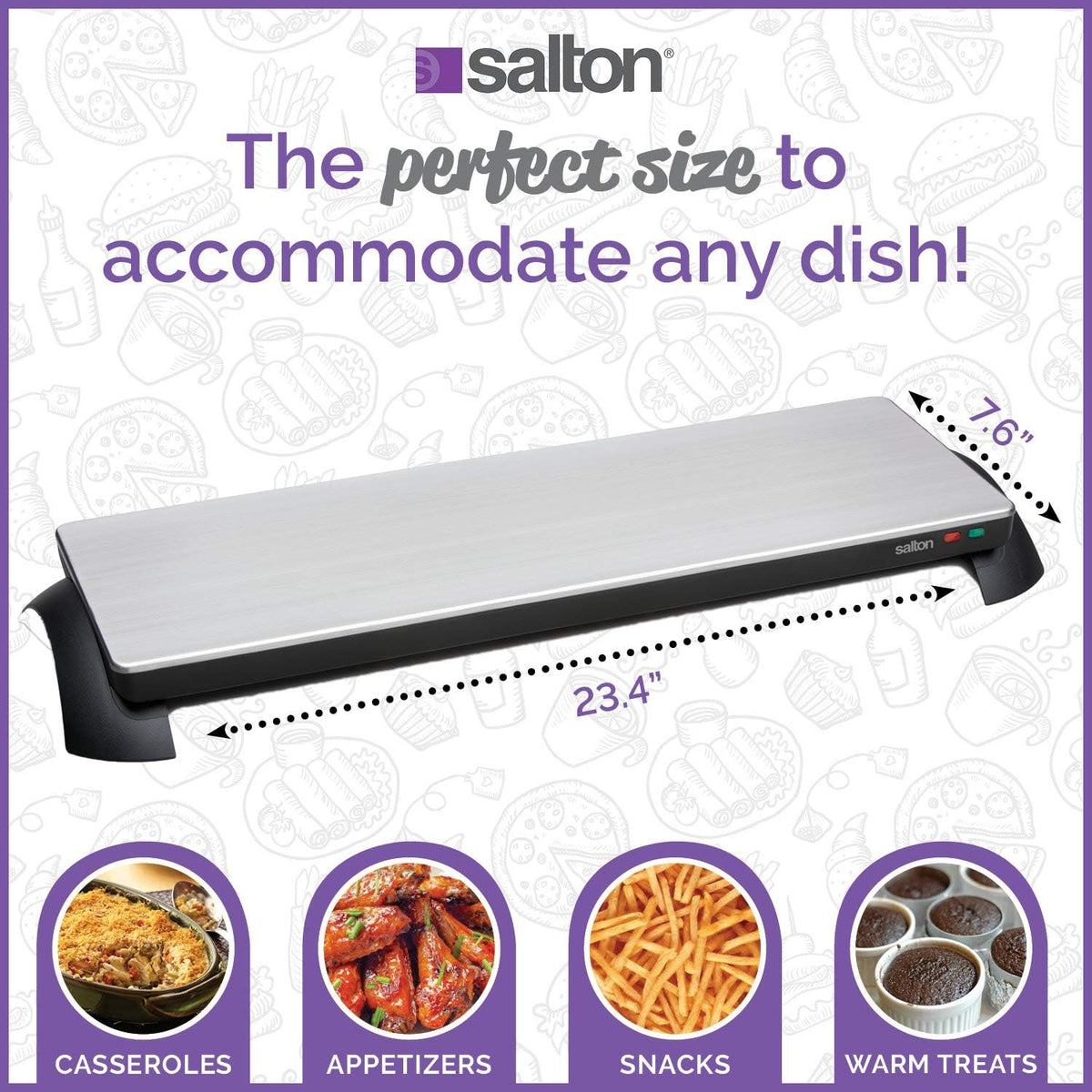 Salton - Cordless Hotray® Medium Warming Tray - TWT30