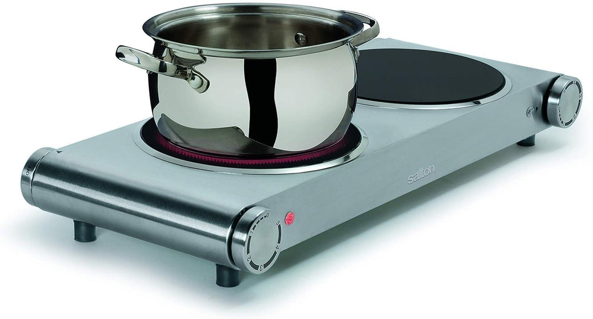 Salton - Double Burner Portable Infrared Cooktop - HP1269