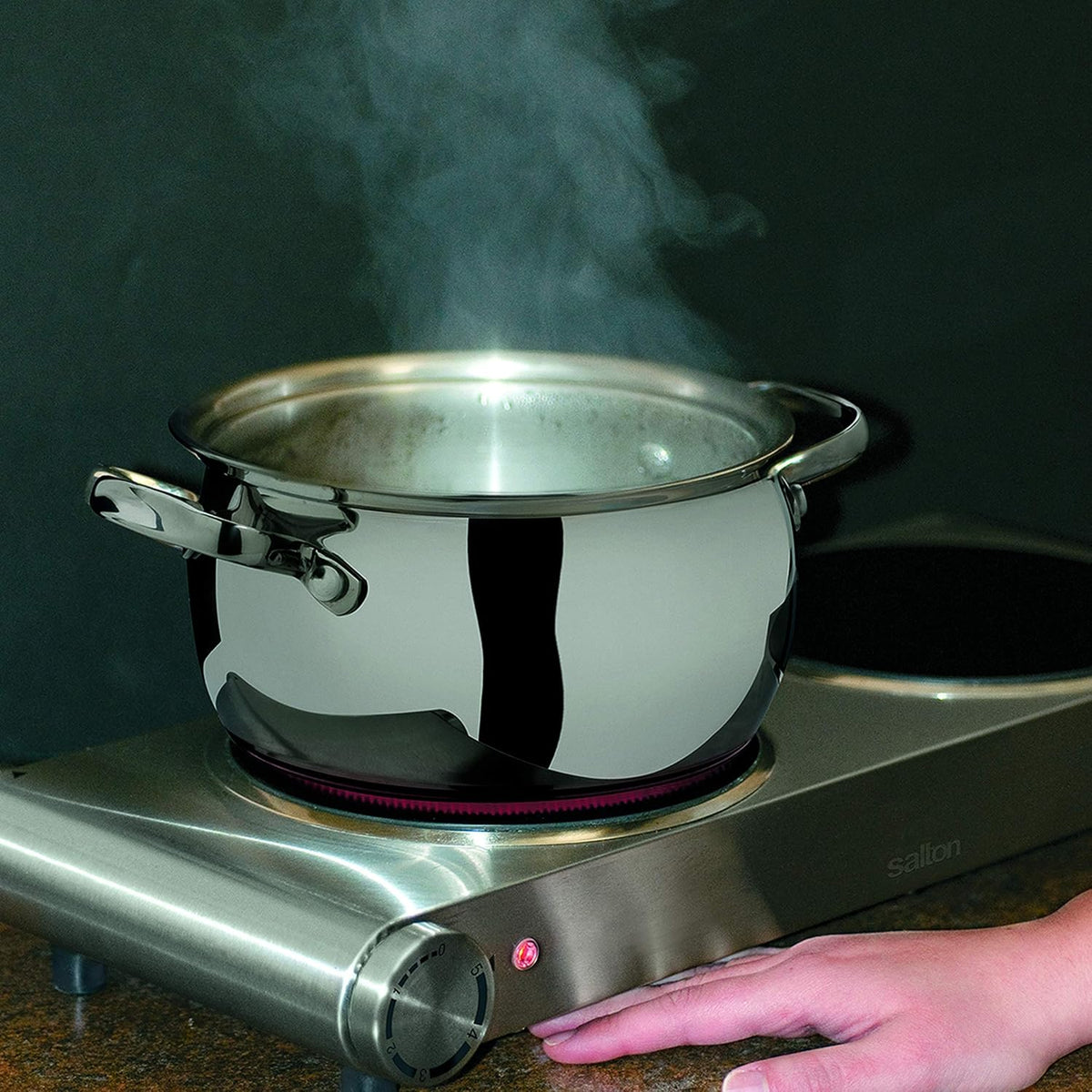Salton - Double Burner Portable Infrared Cooktop - HP1269