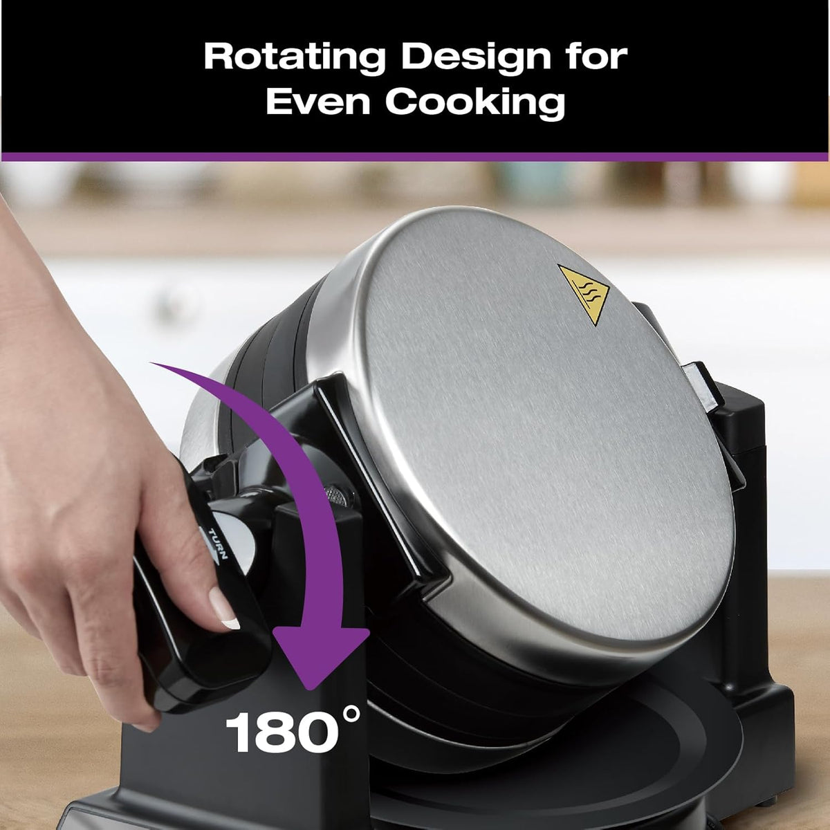 Salton - Double Rotary Waffle Maker Black - WM2159