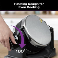 Salton - Double Rotary Waffle Maker Black - WM2159
