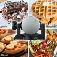 Salton - Double Rotary Waffle Maker Black - WM2159