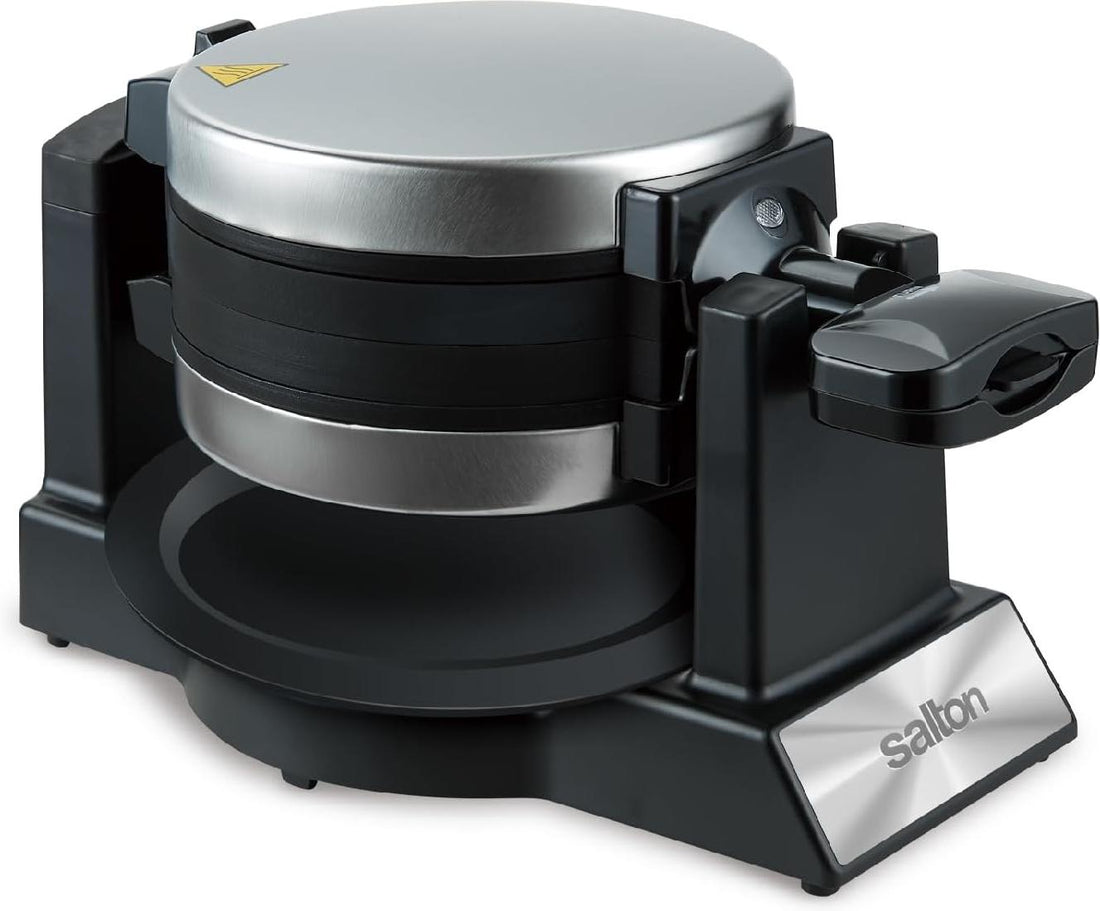 Salton - Double Rotary Waffle Maker Black - WM2159