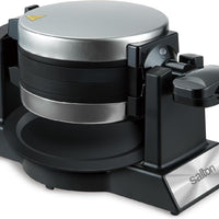 Salton - Double Rotary Waffle Maker Black - WM2159