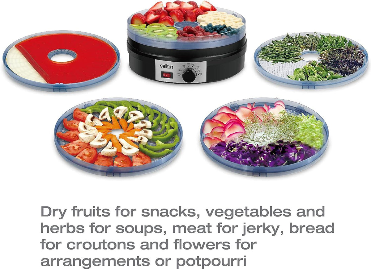 Salton - Electric Food Dehydrator Black - DH1460