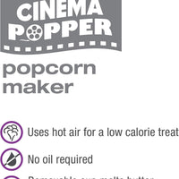 Salton - Hot Air Cinema Popper White Popcorn Maker - CP1750