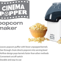 Salton - Hot Air Cinema Popper White Popcorn Maker - CP1750
