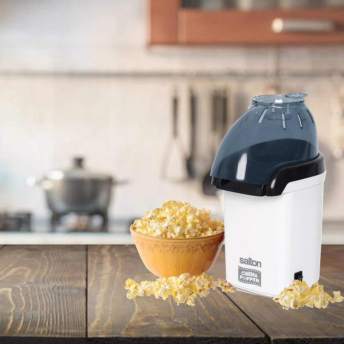 Salton - Hot Air Cinema Popper White Popcorn Maker - CP1750