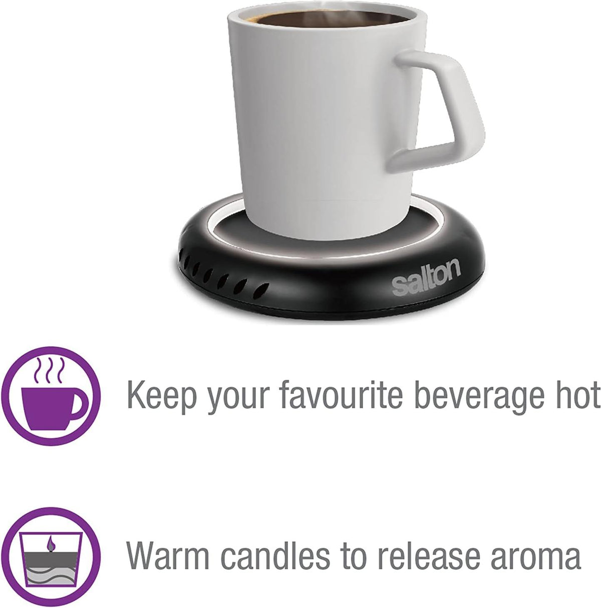 Salton - Illuminated Mug Warmer Black - SMW2094BKW
